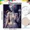 Paint by Number Kit for Adults Beginners – Easy Acrylic Skull Painting, DIY Skeleton Watercolor Style Paint by Numbers on Canvas, 16x20 Inch (Unframed)